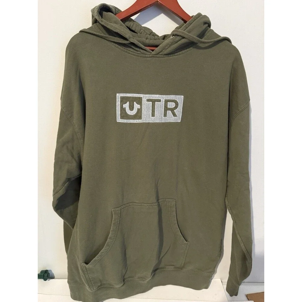 True Religion Men's Hoodie Hunter Green. Large